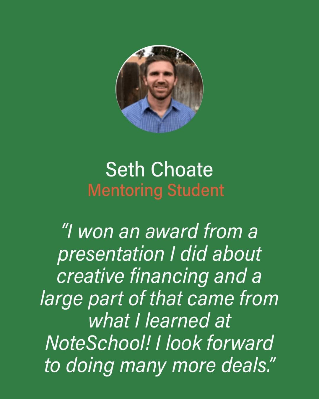 Seth Choate Testimonial